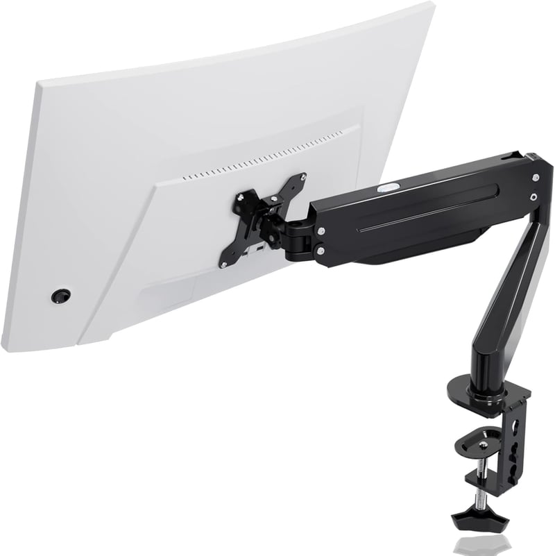 Suptek Gázrugós Monitor Tartó 17-32" Képernyőhöz, VESA 75/100, Magasságállítható Asztali Kar