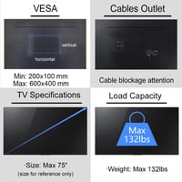 Stropný držiak na TV Suptek MC5602 pre 37-75-palcové televízory, VESA 600x400 mm, nosnosť 59,9 kg, sklopný a otočný, pre LCD, LED, plazmové a prehnuté obrazovky 6