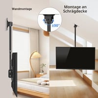 Stropný držiak na TV Suptek MC5602 pre 37-75-palcové televízory, VESA 600x400 mm, nosnosť 59,9 kg, sklopný a otočný, pre LCD, LED, plazmové a prehnuté obrazovky 4