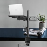 suptek Monitor Tartó Laptop Állvánnyal Teljesen Állítható 13-27 Hüvelykes Képernyőkhöz Fekete Asztali Monitorkar 40cm Rúddal 2