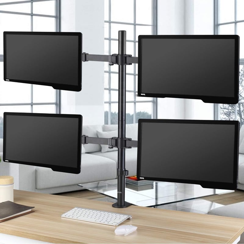 Suptek Quad Monitor Tartó 13-27" Képernyőhöz | Forgatható Dönthető Monitor Kar