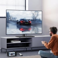 Suptek TS203 univerzális TV állvány 37-65 colos tévéhez, állítható magasság, üveg alap 2