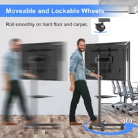 Suptek TV állvány kerekekkel, 21-60 colos LCD/LED TV-hez, magasságállítható 3