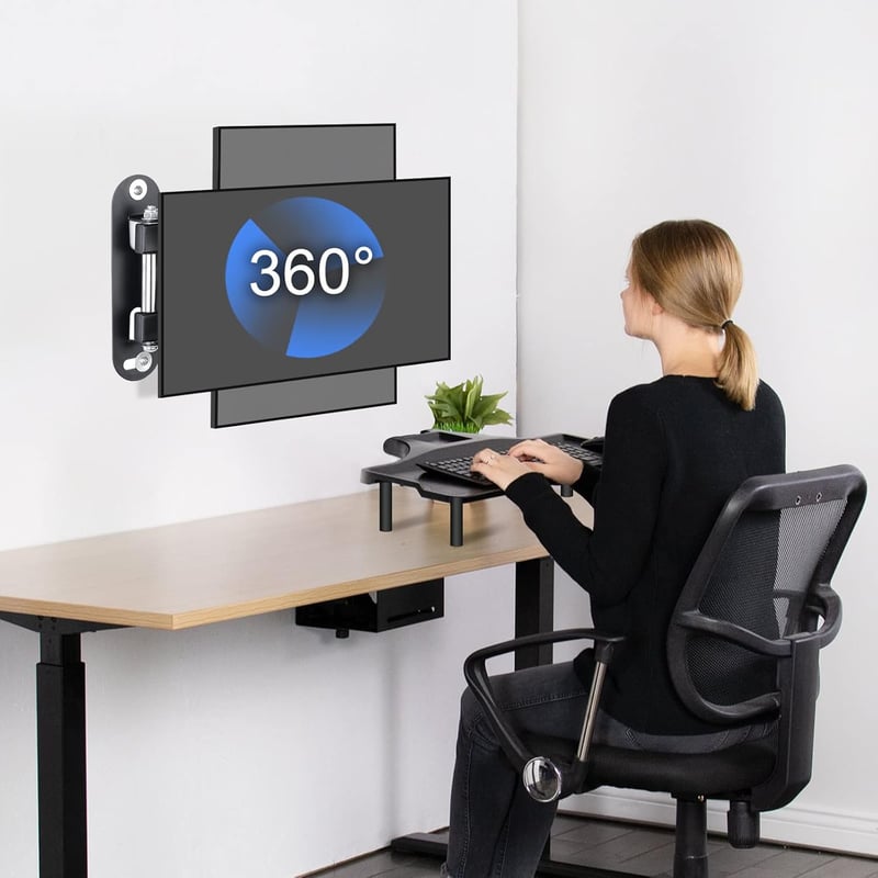 Suptek TV fali tartó 15-32 colos monitorokhoz, forgatható és dönthető, VESA 75/100