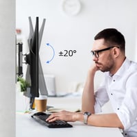 Suptek TV fali tartó 15-32 colos monitorokhoz, forgatható és dönthető, VESA 75/100 6
