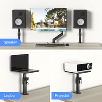 suptek SDM001B soundbar fali tartó, dönthető-forgatható, max. 23 kg, 2 db - fekete 6