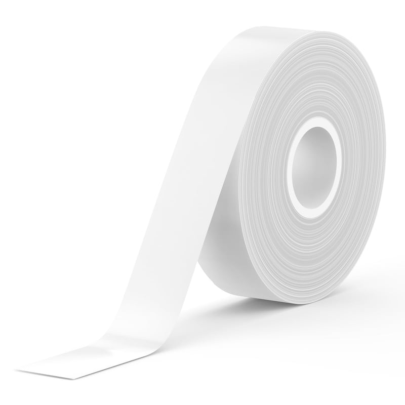 Termálna lepiaca páska SUPVAN E10/E11/E12/E16, 15 mm x 6 m, čierna na bielom podklade, vodoodolná samolepiaca páska na použitie v domácnosti, kancelárii a škole