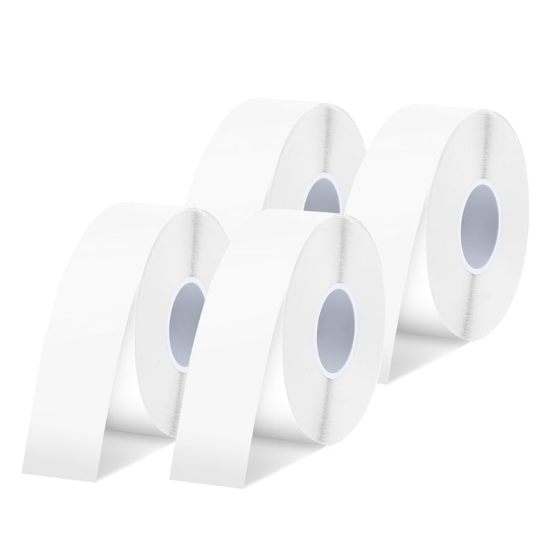 SUPVAN E10/E11/E16 öntapadós hőcímke-szalag, fehér, 15 mm × 6 m, 4 tekercs