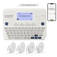 SUPVAN E12 Fehér Bluetooth Címkézőgép Billentyűzettel, 1 db Öntapadós — 3 db öntapadós szalag hiányzik (állapot: lásd a 2. képet) 4