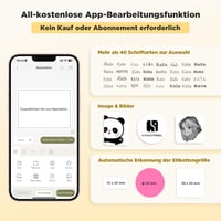 SUPVAN T50M Pro Bluetooth címkenyomtató szett 4 tekercs fehér címkével 6