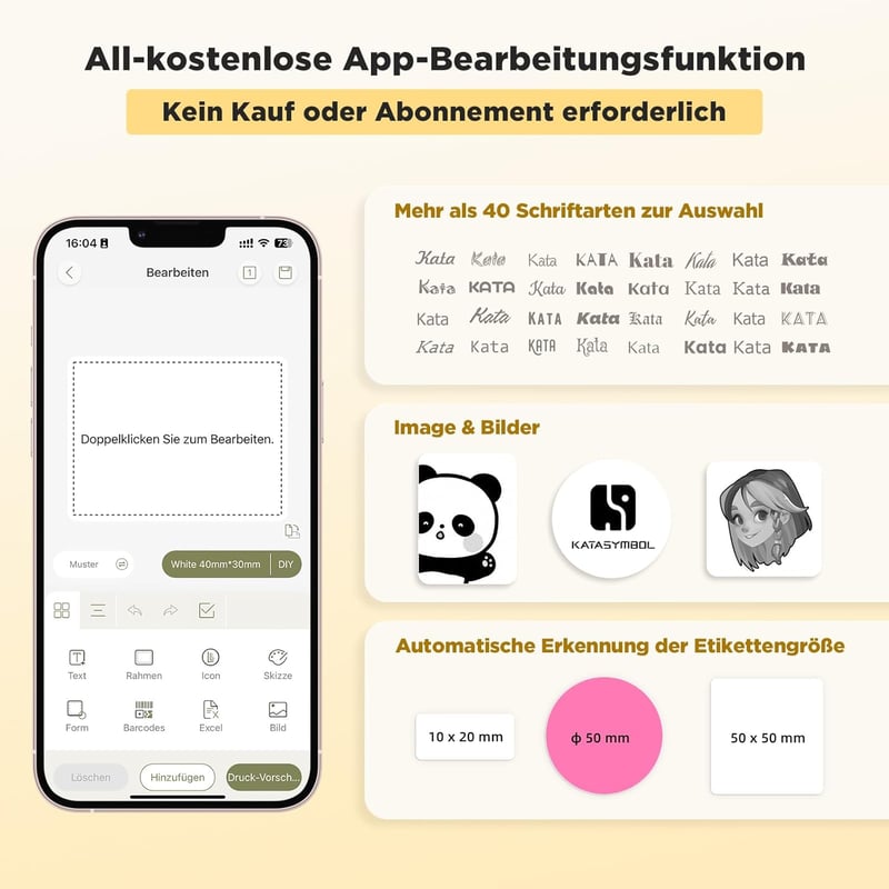 SUPVAN T50M Pro Bluetooth címkenyomtató szett 4 tekercs fehér címkével