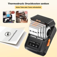SUPVAN T50M Pro Bluetooth címkenyomtató szett 4 tekercs fehér címkével 5