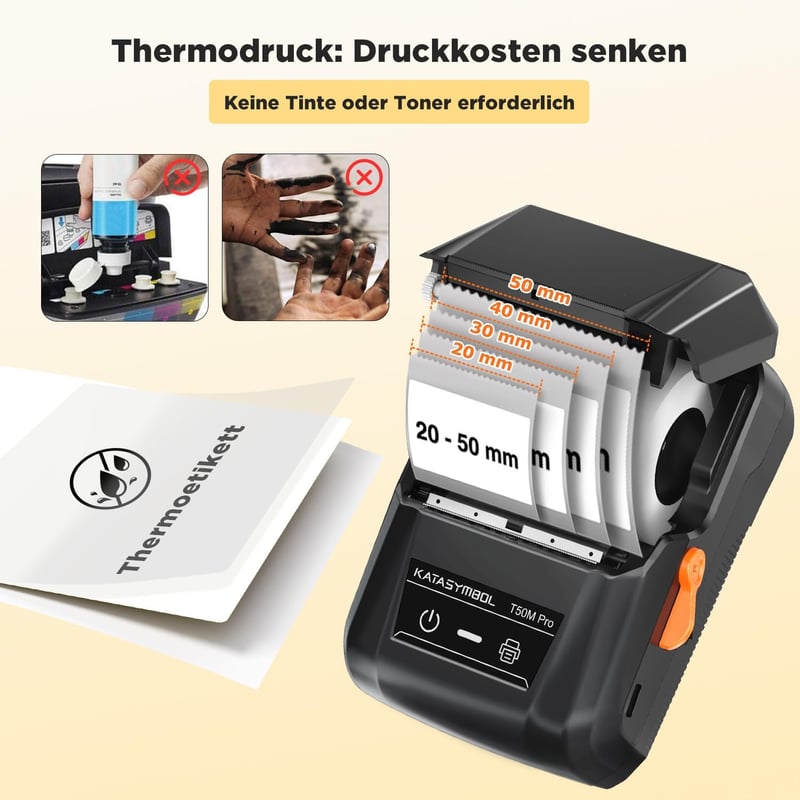 SUPVAN T50M Pro Bluetooth címkenyomtató szett 4 tekercs fehér címkével