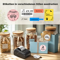 Imprimantă de etichete Bluetooth SUPVAN T50M Pro cu etichete late rezistente la apă, compatibilă cu dispozitive mobile și PC, pentru afaceri, birou, școală și acasă 2