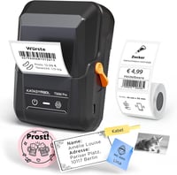 Imprimantă de etichete Bluetooth SUPVAN T50M Pro cu etichete late rezistente la apă, compatibilă cu dispozitive mobile și PC, pentru afaceri, birou, școală și acasă 1