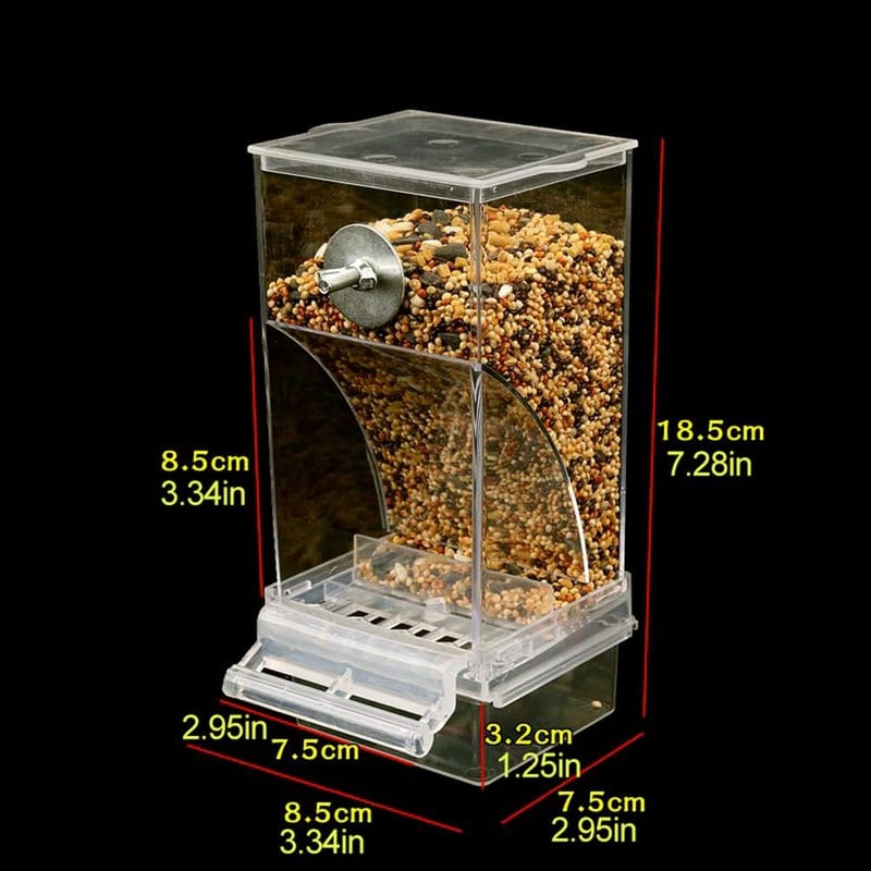 SUPYINI Automata Madáretető Átlátszó Papagájketrec Kiegészítés Budgik Kanárik