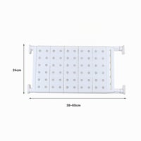 SUQ Állítható Kihúzható Szekrénypolc Elválasztó Rekesz Polcrendező Gardróbba és Szekrénybe, 24 cm magas, 38-60 cm széles, 1 db (hiányos 5