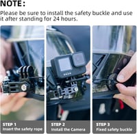 SUREWO Bukósisak Állrész Kamera Tartó GoPro Hero 7/6/5/4 Kamerákhoz - Állítható Rögzítő Szett Motorosoknak, 180 Fokos Forgató Mechanizmussal 3
