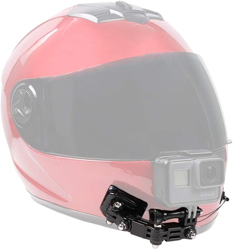 SUREWO Bukósisak Állrész Kamera Tartó GoPro Hero 7/6/5/4 Kamerákhoz - Állítható Rögzítő Szett Motorosoknak, 180 Fokos Forgató Mechanizmussal