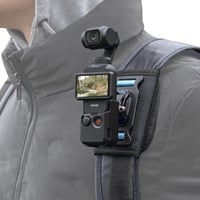SUREWO Hátizsák Tartó Pánt DJI Osmo Pocket 3 Kamerához - Vállpánt Rögzítő Rezgéscsillapítással, Kézmentesítő Tartó Túrázáshoz, Kerékpározásh 1
