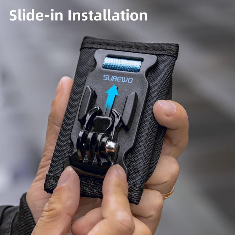 SUREWO Hátizsák Tartó Pánt DJI Osmo Pocket 3 Kamerához - Vállpánt Rögzítő Rezgéscsillapítással, Kézmentesítő Tartó Túrázáshoz, Kerékpározásh