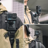 SUREWO Mágneses Hátizsák Tartó, 360° Forgatható Vállpánt Rögzítő J-Kampóval, GoPro Hero 13/12/11/10/9/8/7, DJI Osmo Action Kamerákhoz 8