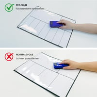 Magnetická biela tabuľa na chladničku SURFOU A3 – stierateľný samolepiaci týždenný plánovač, plánovač jedálnička, nákupný zoznam so 4 fixkami a stierkou, pre domácnosť a kanceláriu 7
