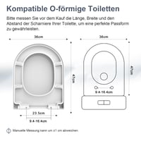 Capac WC SURFOU în formă de D cu mecanism de închidere lentă, plastic PP, capacitate portantă 200 kg, detașabil pentru curățare ușoară, alb 2