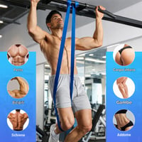 Sada fitness odporových gúm SURFOU s 5 úrovňami odporu, dverovou kotvou, 2 úchopmi a taškou, na jogu, pilates a silový tréning 4