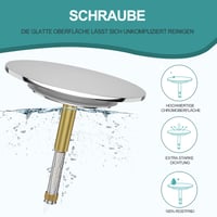 Zátka do vane SURFOU, priemer 72 mm, tesnenie 44 mm, univerzálna vypúšťacia zátka do vane a vírivky 3