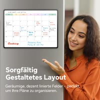 Magnetická tabuľa na chladničku SURFOU A3, mesačný plánovač, stierateľný plánovač jedálneho lístka, nákupný zoznam a zoznam úloh so 4 fixkami a gumou, na doma aj do kancelárie 3