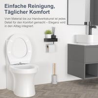 Colac de WC Surfou cu Mecanism de Închidere Lentă, din Duroplast, Formă O, Capac WC Alb cu Sistem Anti-trântire 6