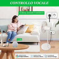SURFOU WiFi okos konnektor Alexa Google Home kompatibilis 2db energiamérés 3