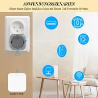 SURFOU Zigbee okos aljzat időzítővel és fogyasztásmérővel, Philips Hue kompatibilis 2