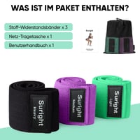 Suright textil fitnesz gumi, erősítő szalag csípő- és lábedzéshez, ellenállás szalag, jógaöv, csúszásgátló, izzadságálló, erőedzéshez, húzódzkodáshoz 9