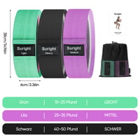 Suright textil fitnesz gumi, erősítő szalag csípő- és lábedzéshez, ellenállás szalag, jógaöv, csúszásgátló, izzadságálló, erőedzéshez, húzódzkodáshoz 2