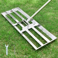 SurmountWay Gyepegyengető Gereblye - Állítható Rozsdamentes Acél Fűsimító Eszköz Golfpályákhoz és Kertekhez (2,15 m, 25x72 cm) 1