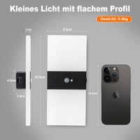 SURPALIG Mozgásérzékelős Fali Lámpa 4000 mAh Vezeték Nélküli Lépcsővilágítás 9