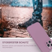 Silikónový kryt SURPHY pre iPhone 13 Pro s ochrannou fóliou na displej - fialový, ochrana fotoaparátu, ochranné puzdro na telefón s uhlopriečkou 6,1 palca 7