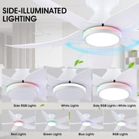 Surtime 117 cm Mennyezeti Ventilátor Lámpával, Távirányítóval, 6 Fokozat, Halványítható 3