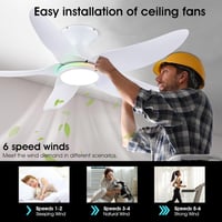 Surtime 117 cm Mennyezeti Ventilátor Lámpával, Távirányítóval, 6 Fokozat, Halványítható 8