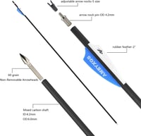 Surwolf 32" Szénszálas Vadászbíjak 1000 Spine ID 4.2mm 12/24db 2