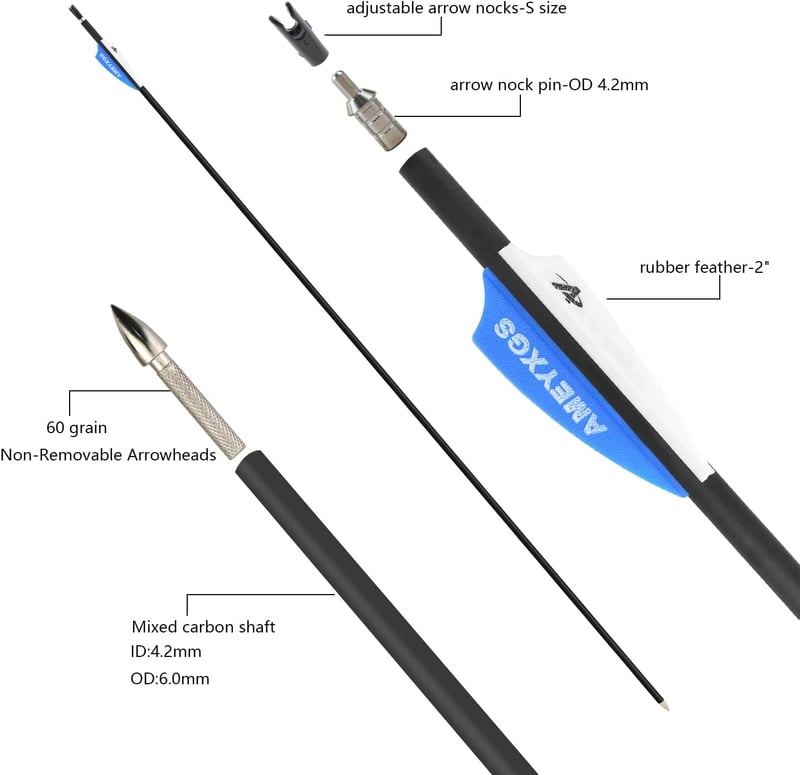 Surwolf 32" Szénszálas Vadászbíjak 1000 Spine ID 4.2mm 12/24db