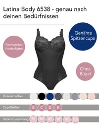Body modelator fără sutien pentru femei Susa Latina 6538 - lenjerie modelatoare confortabilă, design ce subliniază silueta, ideal pentru purtarea zilnică și ocazii speciale 2