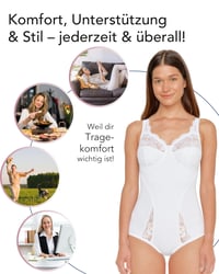 Dámske tvarujúce body Susa Latina bez kostíc, so silnou oporou, formujúce pás a brucho, z jemného materiálu 5