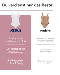 Dámske tvarujúce body Susa Latina bez kostíc, so silnou oporou, formujúce pás a brucho, z jemného materiálu 7