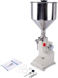 SUSEMSE Kézi Folyadéktöltő Gép 5-50ml - Rozsdamentes Acél Palacktöltő Víz, Olaj és Paszta Adagolásához - A03 Modell - A03 5-50ml, Stainless Steel 1