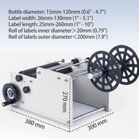 SUSEMSE MT-30 Kézi Címkéző Gép Kerek Üvegekhez és Dobozokhoz - Félautomata Öntapadós Címkefelrakó Berendezés 25 címke/perc 5