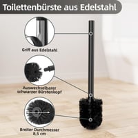 susswiff Samostojeći držač toaletnog papira s četkom za WC, mat crni, samostojeći držač toaletnog papira za kupaonicu 5
