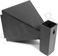 SUTTER K750 Fém Golyófogó Tölcsérrel 14x14 cm-es Céltáblákhoz - Légpuska és Légfegyver Lőgyakorlathoz, Szürke Metál 3